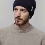 Beanie Cappello Uomo e Donna Cashmere Blu Teo - Rifò Lab Moda circolare made in Italy