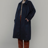 Cappotto Lungo Donna Lana Rigenerata Helga Blu - Rifò Lab Moda circolare made in Italy 
