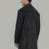 Cappotto Lungo Uomo Grigio Scuro Lana Rigenerata Erik - Rifò Lab Moda circolare made in Italy 