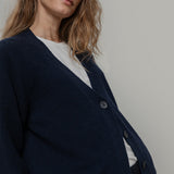 Cardigan con bottoni Donna Cashmere Rigenerato Tosca- Rifò Lab Moda circolare made in Italy 
