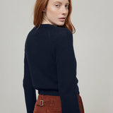 Cardigan Corto Elegante Donna Cashmere Mafalda - Rifò Lab Moda circolare made in Italy
Blu Mora