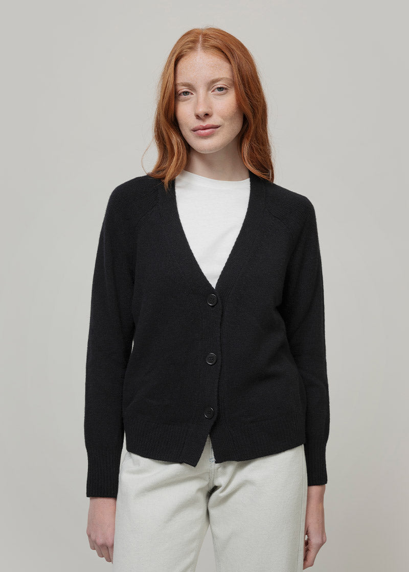 Cardigan con bottoni Donna Cashmere Rigenerato Tosca- Rifò Lab Moda circolare made in Italy 
