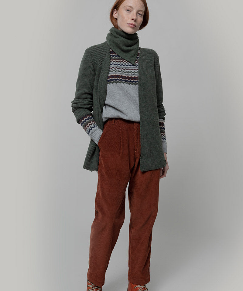 Cardigan Lungo Donna Lana Rigenerata Gioia - Rifò Lab Moda circolare made in Italy