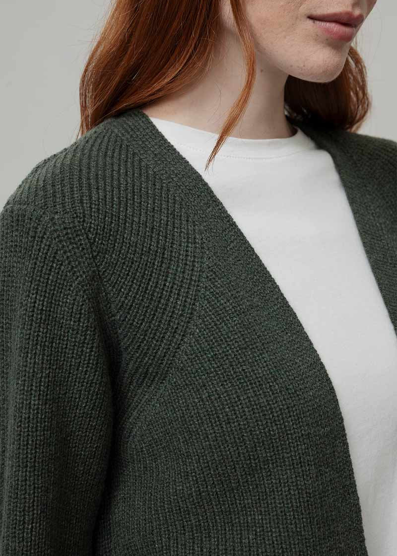 Cardigan Lungo Donna Lana Rigenerata Gioia - Rifò Lab Moda circolare made in Italy