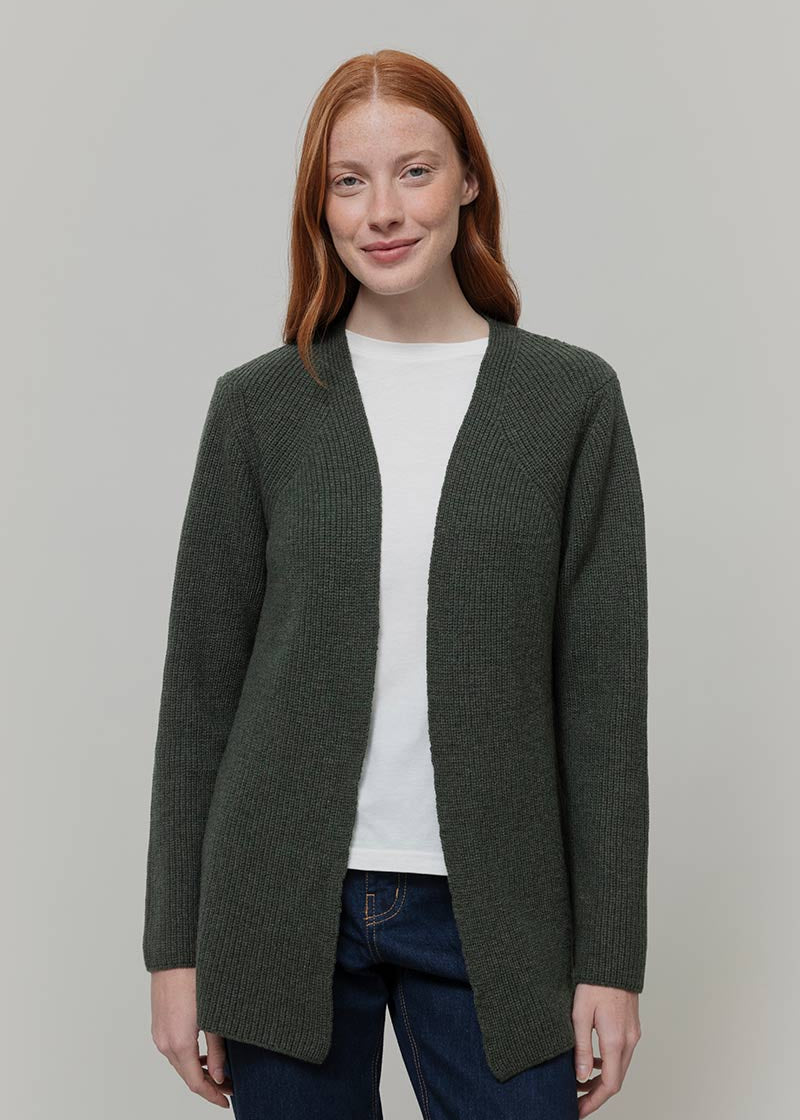 Cardigan Lungo Donna Lana Rigenerata Gioia - Rifò Lab Moda circolare made in Italy