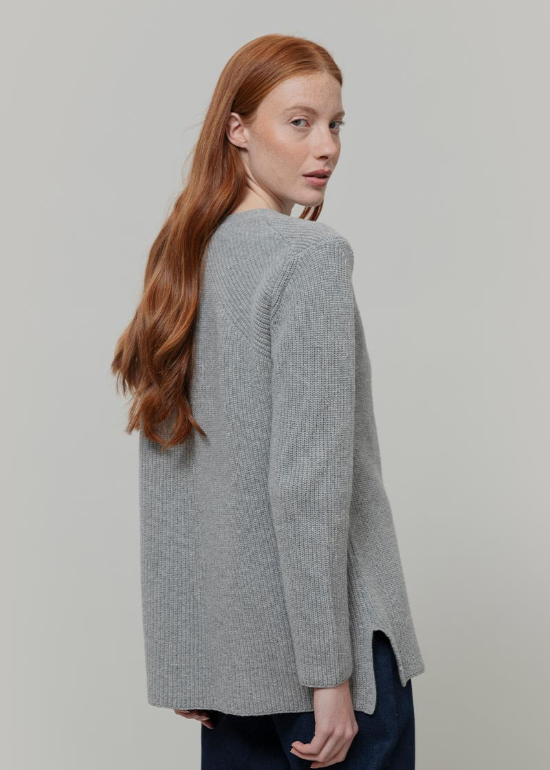 Cardigan Lungo Donna Lana Rigenerata Gioia - Rifò Lab Moda circolare made in Italy