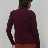 Cardigan con Bottoni Donna Lana Extrafine Sonia  - Rifò Lab Moda circolare made in Italy
Viola Uva