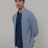 Cardigan Cotone Uomo - cardigan con zip uomo cotone rigenerato - Moda Circolare made in Italy Rifò