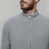 Cardigan con Zip Uomo Lana Rigenerata Vito - Rifò Lab Moda circolare made in Italy