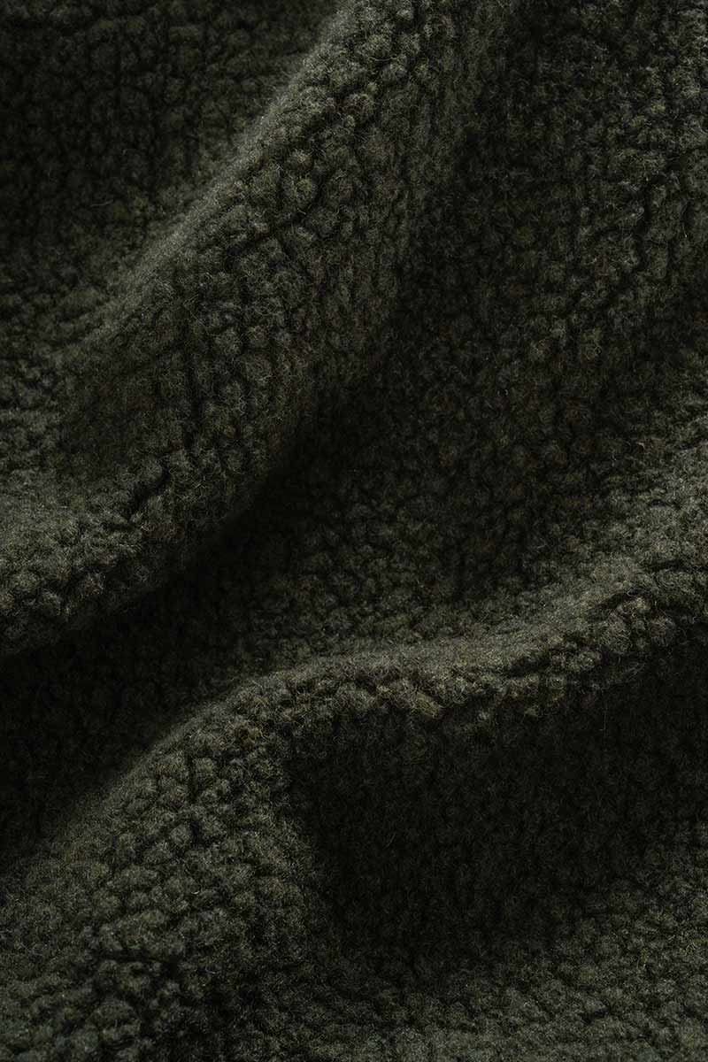 Giacca Pile Uomo Lana Rigenerata Uomo Verde - Rifò Lab Moda circolare made in Italy 