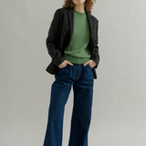 Blazer Donna Nero Giacca Lana Monopetto Brenda - Rifò Lab Moda circolare made in Italy