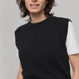 Gilet Donna in Maglia Cashmere Rigenerato Angela Smanicato Donna - Rifò Lab Moda circolare made in Italy
Nero Ardesia
