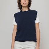 Gilet Donna in Maglia Cashmere Rigenerato Angela Smanicato Donna - Rifò Lab Moda circolare made in Italy
Blu Mora