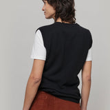 Gilet Donna in Maglia Cashmere Rigenerato Angela Smanicato Donna - Rifò Lab Moda circolare made in Italy
Nero Ardesia