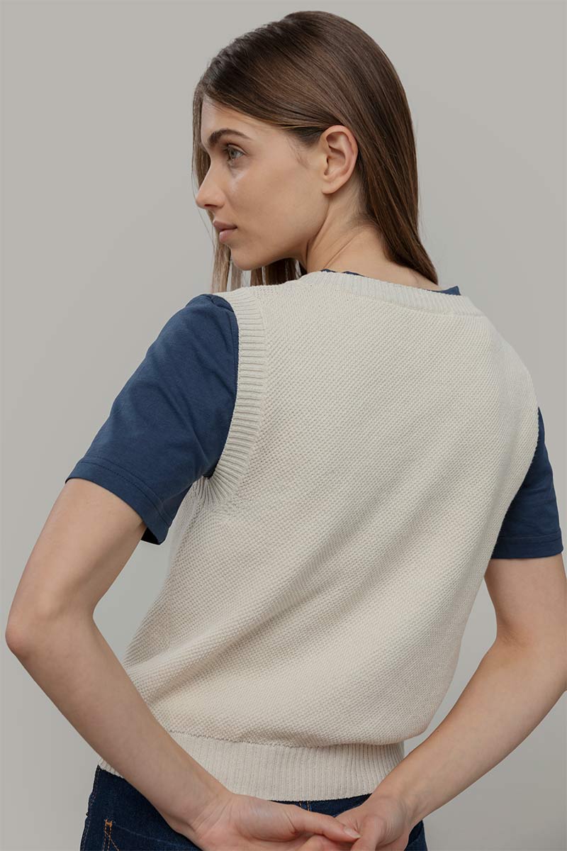 Gilet Cotone Donna Elodie - Rifò Lab Moda circolare made in Italy