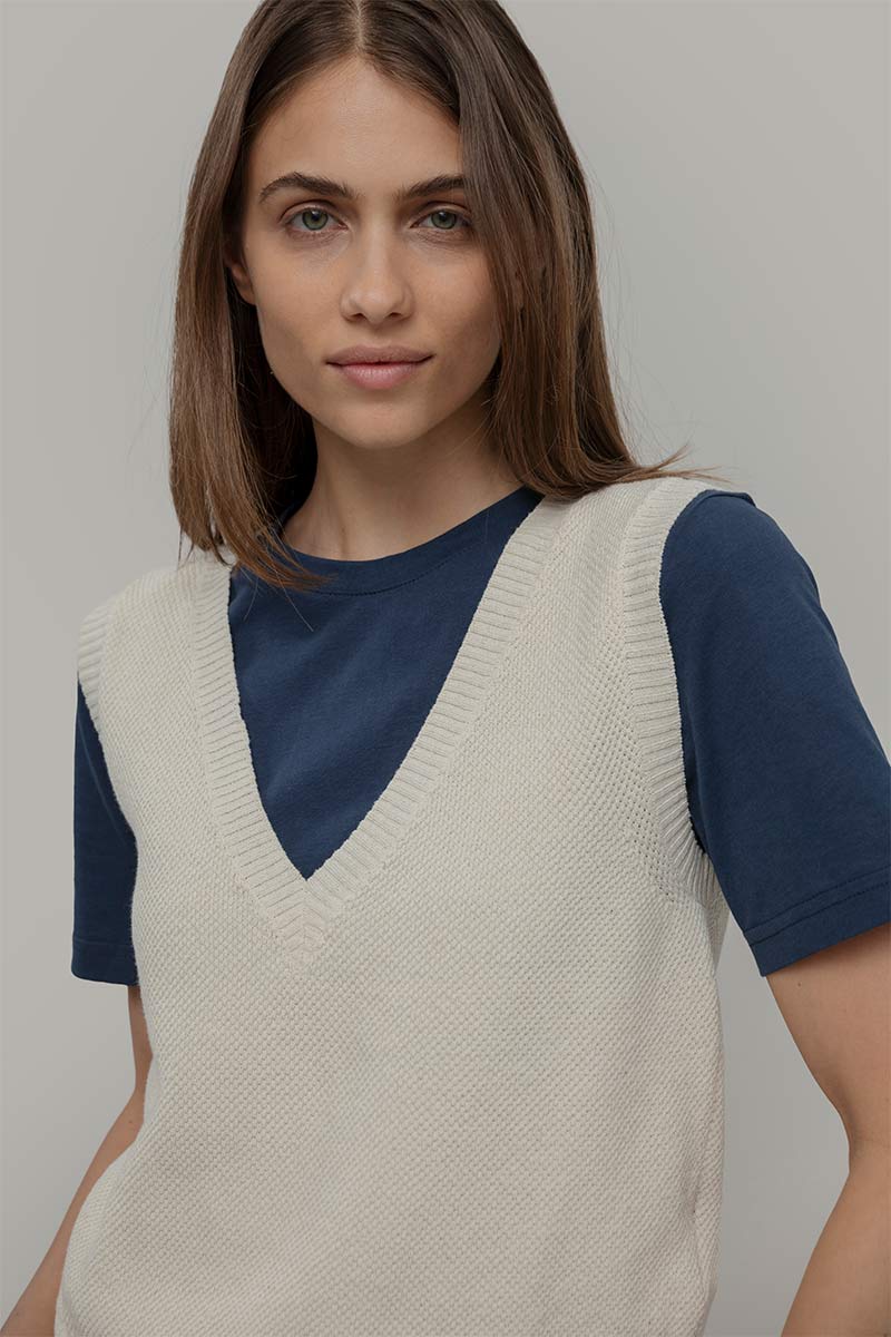 Gilet Cotone Donna Elodie - Rifò Lab Moda circolare made in Italy