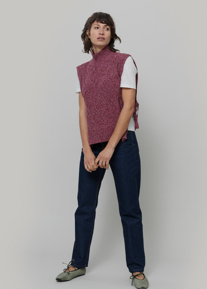 Gilet Donna Lana Rigenerata Collo Alto Delia - Rifò Lab Moda circolare made in Italy
