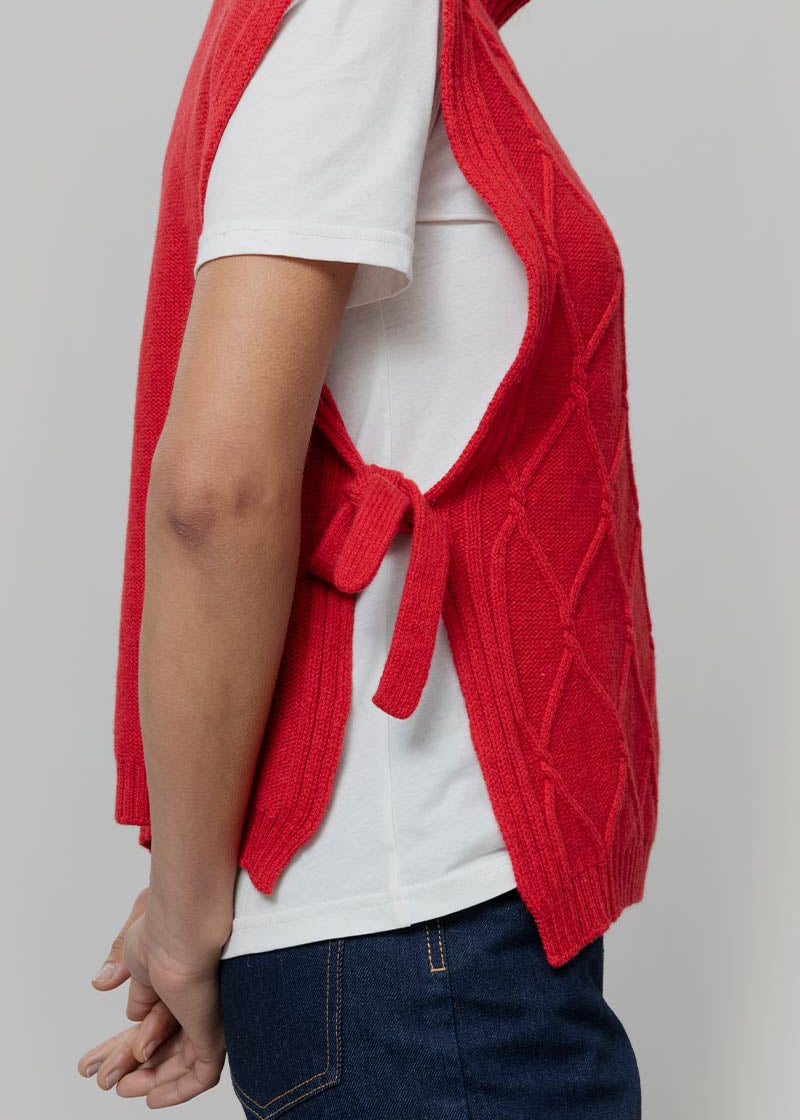 Gilet Donna Lana Rigenerata Collo Alto Delia - Rifò Lab Moda circolare made in Italy