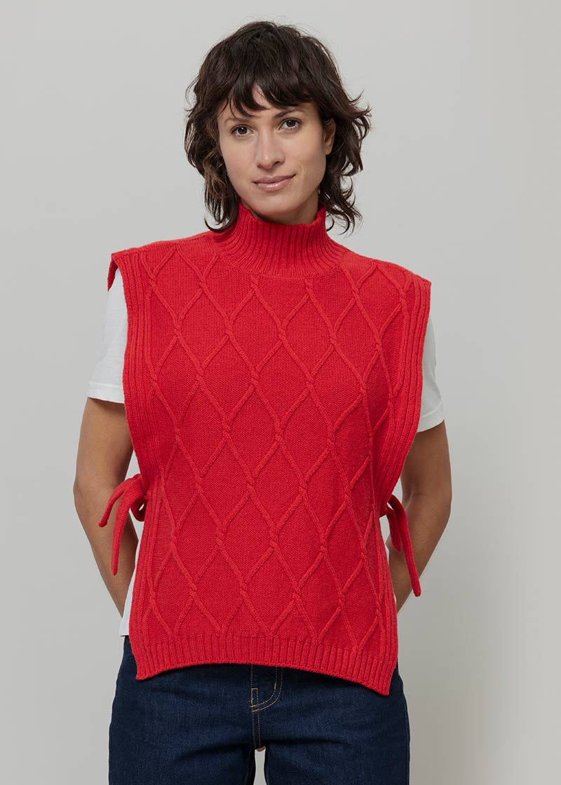 Gilet Donna Lana Rigenerata Collo Alto Delia - Rifò Lab Moda circolare made in Italy