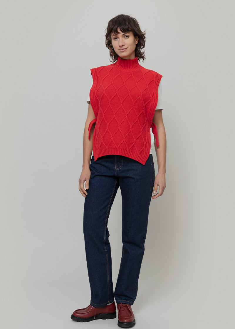 Gilet Donna Lana Rigenerata Collo Alto Delia - Rifò Lab Moda circolare made in Italy