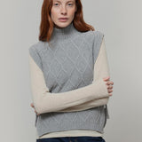 Gilet Donna Lana Rigenerata Collo Alto Delia - Rifò Lab Moda circolare made in Italy