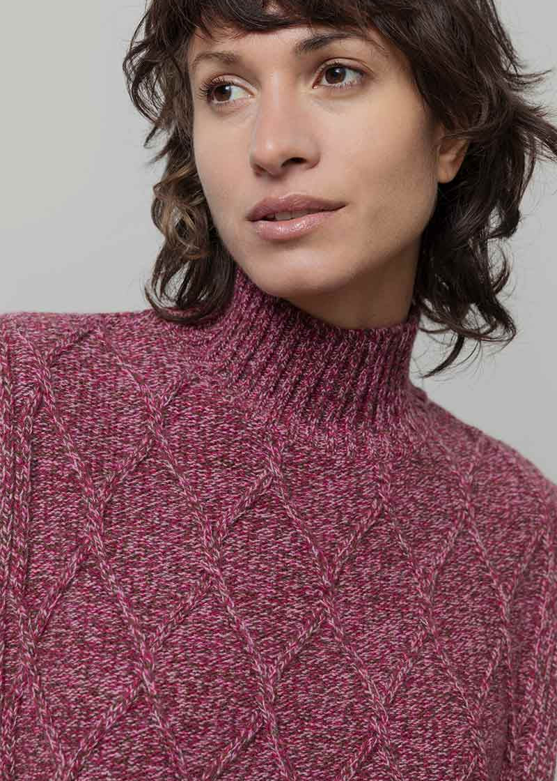 Gilet Donna Lana Rigenerata Collo Alto Delia - Rifò Lab Moda circolare made in Italy