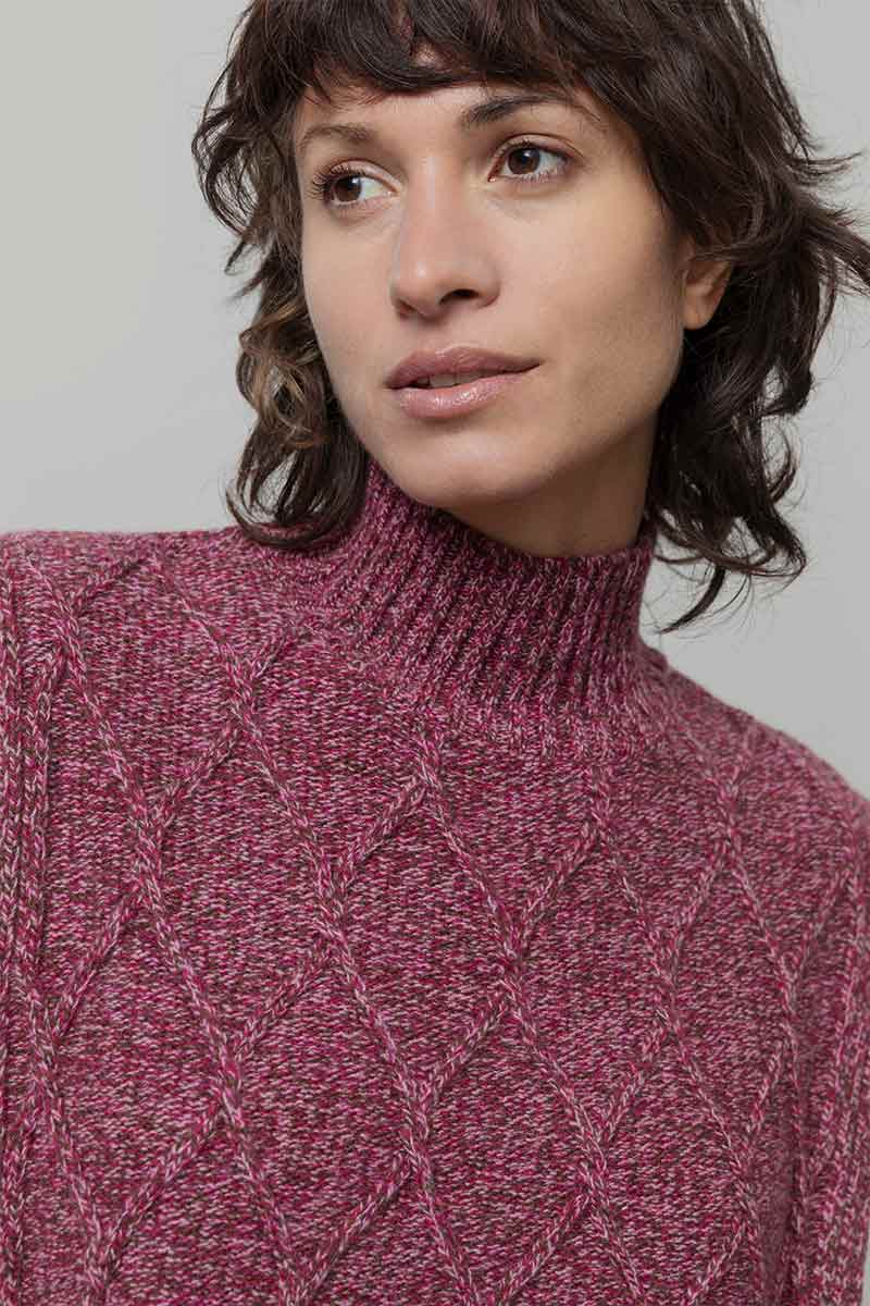 Gilet Donna Lana Rigenerata Collo Alto Delia - Rifò Lab Moda circolare made in Italy
