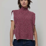 Gilet Donna Lana Rigenerata Collo Alto Delia - Rifò Lab Moda circolare made in Italy