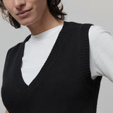 Gilet Donna Scollo V Lana Melania - Rifò Lab Moda circolare made in Italy
Nero Ardesia