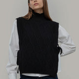 Pettorina Lana Rigenerata Gilet Lana Aperto Donna Delia - Rifò Lab Moda circolare made in Italy