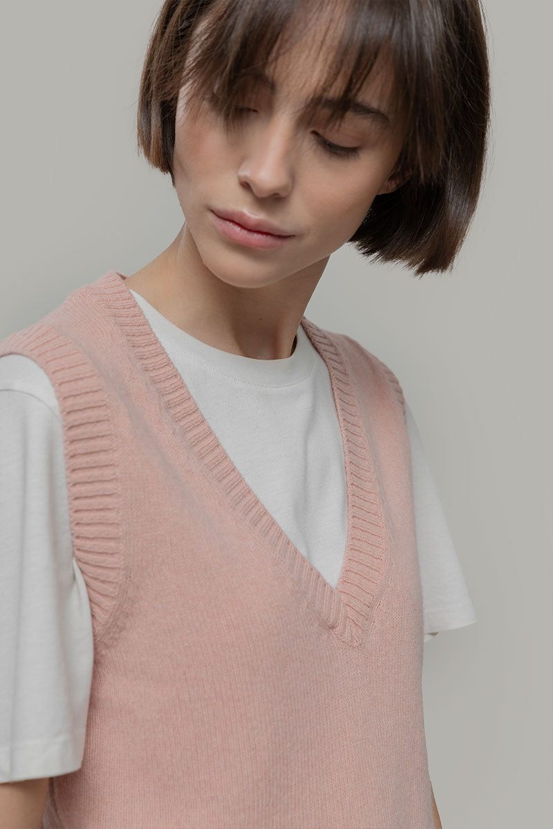 Gilet Donna Scollo V Lana Melania - Rifò Lab Moda circolare made in Italy