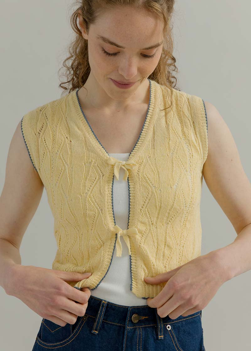 Gilet in Maglia Smanicato Donna Cotone Vania - Rifò