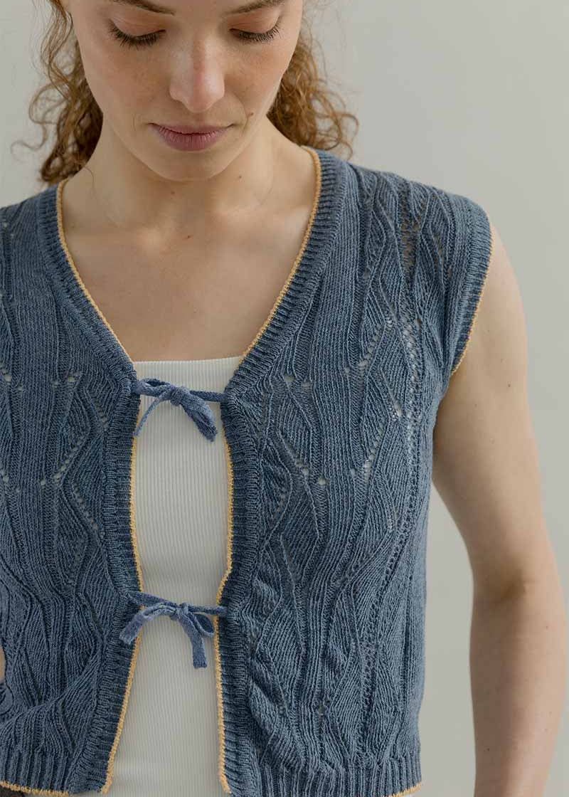 Gilet in Maglia Smanicato Donna Cotone Vania - Rifò