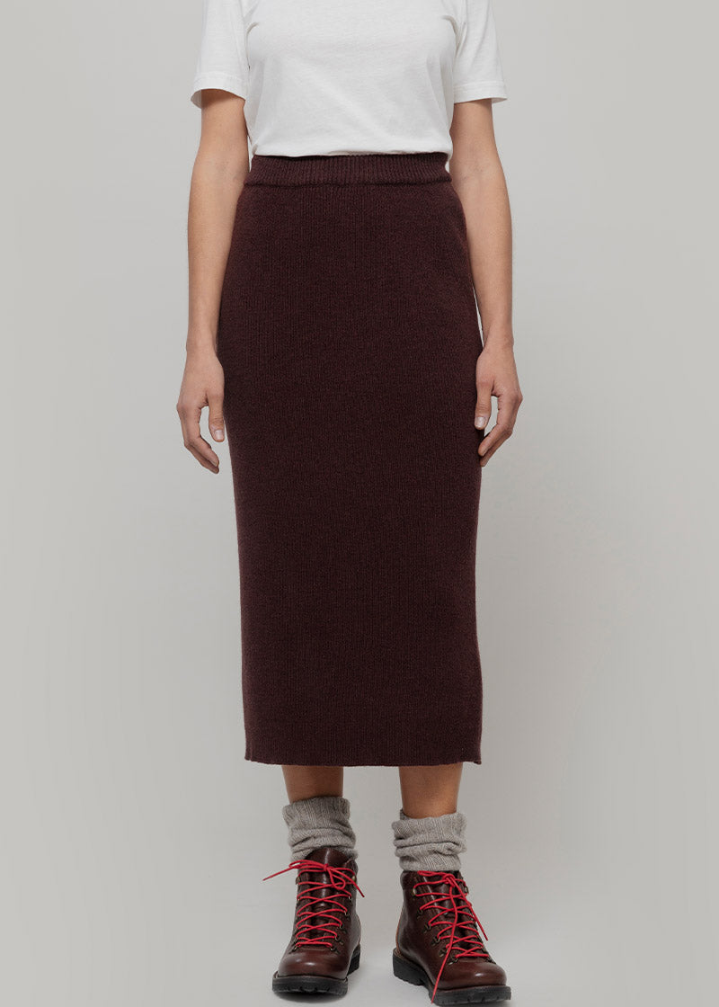 Gonna Lunga Lana Rigenerata Donna Pamela - Rifò Lab Moda circolare made in Italy
Marrone Caffé