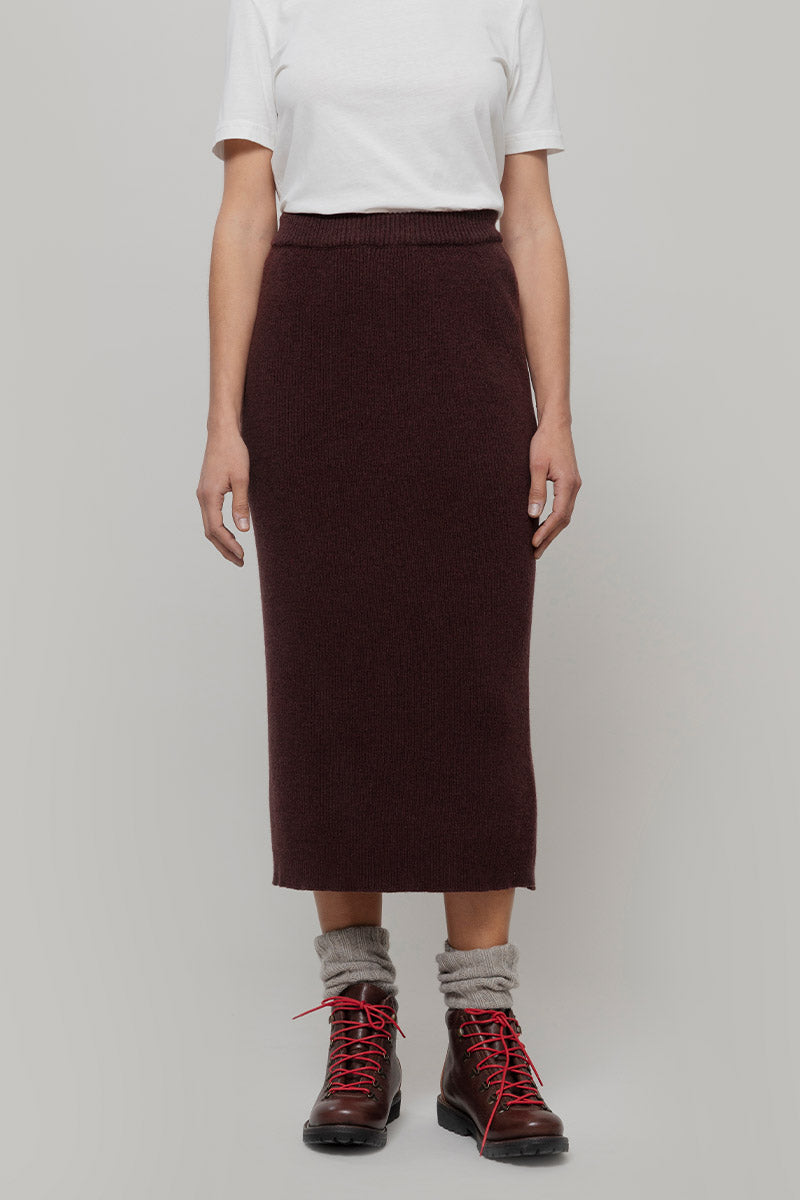 Gonna Lunga Lana Rigenerata Donna Pamela - Rifò Lab Moda circolare made in Italy
Marrone Caffé