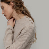 Maglia Collo Lupetto Donna Cashmere Rigenerato Barbara- Rifò Lab Moda circolare made in Italy 
