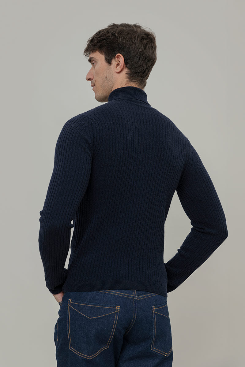 Maglione Collo Alto Cashmere Leggero Uomo - Rifò Lab Moda circolare made in Italy 