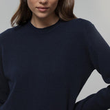 Maglia Donna Cashmere Rigenerato Edda Blu Mora - Rifò Lab Moda circolare made in Italy