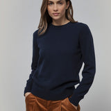 Maglia Donna Cashmere Rigenerato Edda Blu Mora - Rifò Lab Moda circolare made in Italy