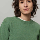 Maglia Donna Cashmere Rigenerato Edda Verde Bietola - Rifò moda circolare made in Italy