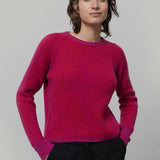 Maglione Cashmere Donna Cropped Emilia  - Rifò Lab Moda circolare made in Italy
Rosa-Rosso