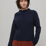 Maglia Donna Cashmere Rigenerato Melissa Blu - Rifò Lab Moda circolare made in Italy