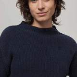 Maglia Donna Cashmere Rigenerato Melissa Blu - Rifò Lab Moda circolare made in Italy