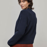 Maglia Donna Cashmere Rigenerato Melissa Blu - Rifò Lab Moda circolare made in Italy