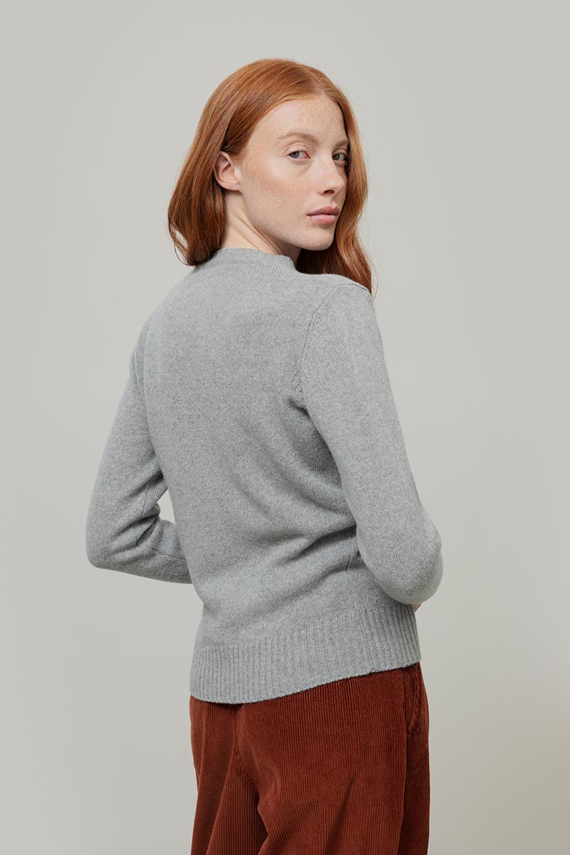 Grigio Calce | Maglia Donna Lana Rigenerata Laura