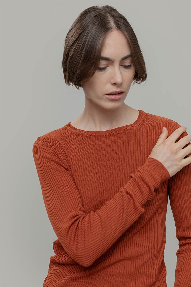 Maglia Girocollo Donna Viscosa Mireia - Rifò Lab Moda circolare made in Italy
