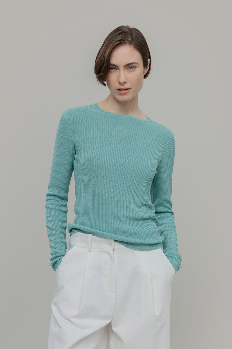 Maglia Girocollo Donna Viscosa Mireia - Rifò Lab Moda circolare made in Italy
