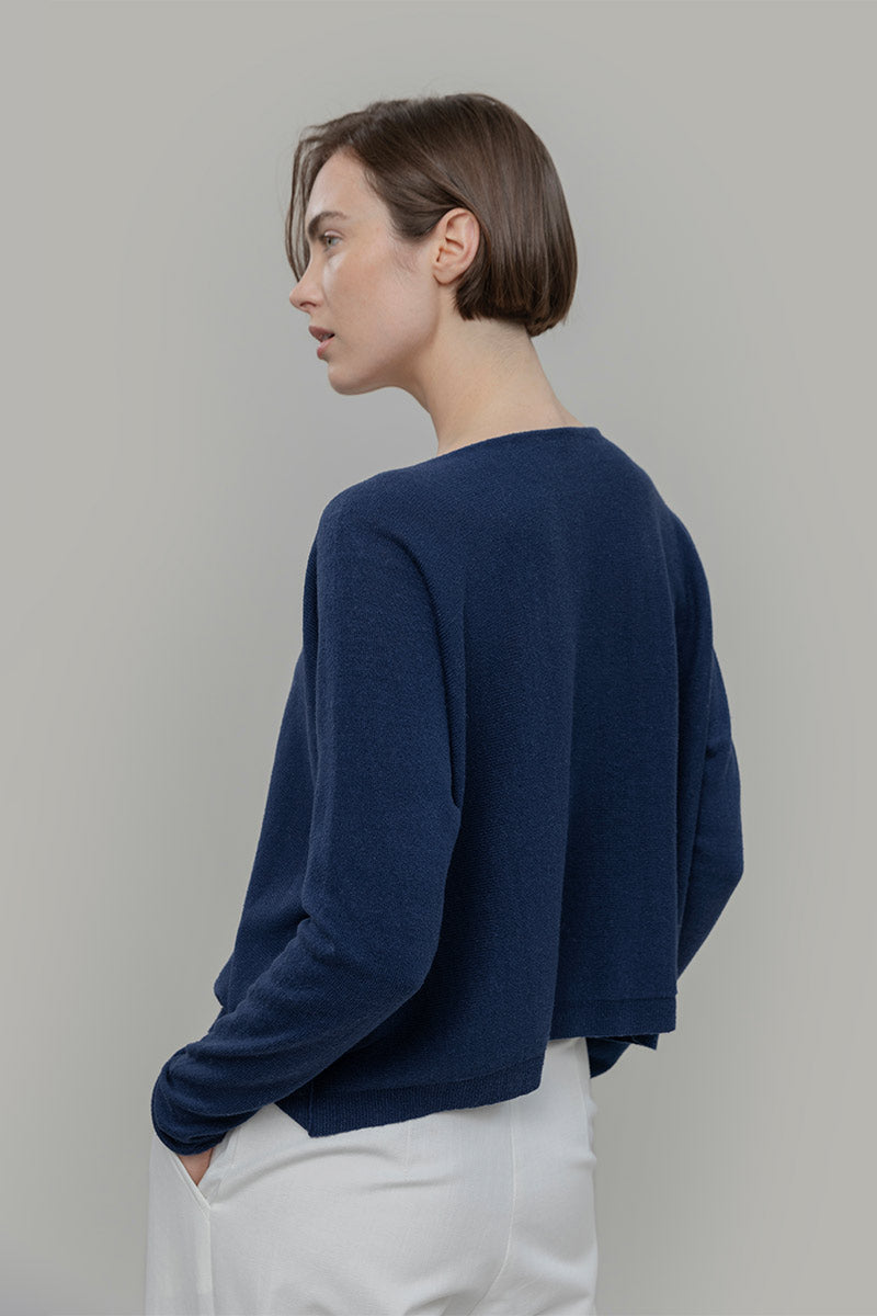 Maglia Seta Donna Daya - Maglia scollo a barca donna seta rigenerata - Rifò moda circolare made in Italy