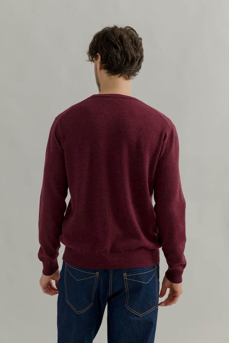 Maglia Girocollo Cashmere Rigenerato Uomo Rosso - Rifò