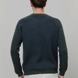Maglione Cashmere Uomo Invernale Girocollo Amedeo - Rifò Lab Moda circolare made in Italy
Bicolor Verde Blu